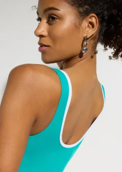 bonprix Maillot 1 pièce avec coutures décoratives|Femme Maillots 1 Pièce