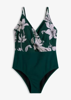 Femme bonprix Maillots De Bain Gainants|Maillots 1 Pièce|Maillot 1 pièce sculptant à col en V, maintien léger