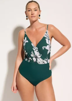 Femme bonprix Maillots De Bain Gainants|Maillots 1 Pièce|Maillot 1 pièce sculptant à col en V, maintien léger