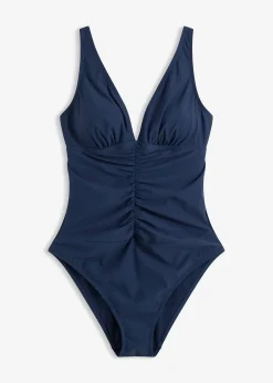 bonprix Maillot 1 pièce sculptant à fronces, maintien léger|Femme Maillots De Bain Gainants|Maillots 1 Pièce