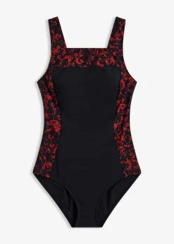 Femme bonprix Maillots De Bain Sport|Maillots De Bain Gainants|Maillot 1 pièce sculptant à encolure carrée, maintien modéré