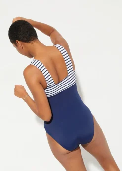 bonprix Maillot 1 pièce sculptant à bretelles larges, maintien modéré|Femme Maillots De Bain Gainants|Maillots 1 Pièce