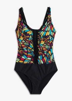 Femme bonprix Maillots De Bain Gainants|Maillots 1 Pièce|Maillot 1 pièce sculptant à volants, maintien modéré