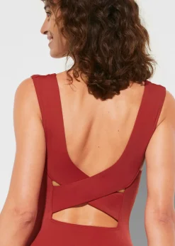 bonprix Maillot 1 pièce sculptant à col en V, maintien modéré|Femme Maillots De Bain Gainants|Maillots 1 Pièce