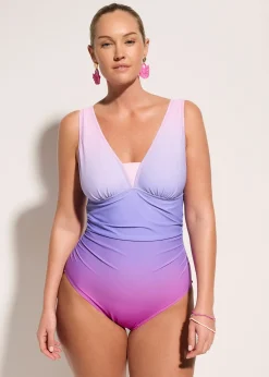 Femme bonprix Maillots De Bain Gainants|Maillots 1 Pièce|Maillot 1 pièce sculptant à fronces, maintien modéré