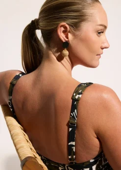 bonprix Maillot 1 pièce sculptant à col en V, maintien modéré|Femme Maillots De Bain Gainants|Maillots 1 Pièce