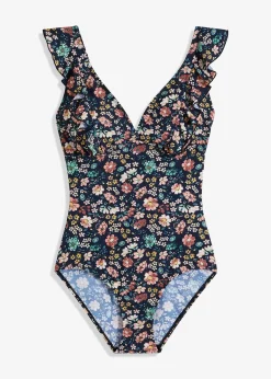 Femme bonprix Maillots De Bain Gainants|Maillots 1 Pièce|Maillot 1 pièce sculptant à volants, maintien léger