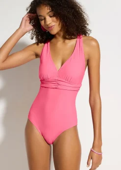 bonprix Maillot 1 pièce sculptant à bretelles croisées, maintien léger|Femme Maillots De Bain Gainants|Maillots 1 Pièce