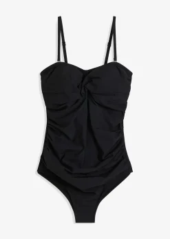 bonprix Maillot 1 pièce sculptant effet croisé, maintien modéré|Femme Maillots De Bain Gainants|Maillots 1 Pièce