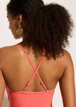 Femme bonprix Maillots De Bain Gainants|Maillots 1 Pièce|Maillot 1 pièce sculptant effet croisé, maintien modéré