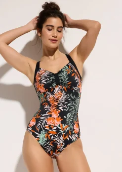 bonprix Maillot 1 pièce sculptant, maintien modéré|Femme Maillots De Bain Gainants|Maillots 1 Pièce