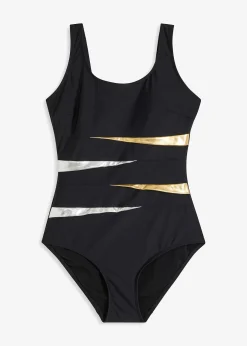 bonprix Maillot 1 pièce sculptant, maintien fort, avec empiècements|Femme Maillots 1 Pièce|Maillots De Bain Gainants