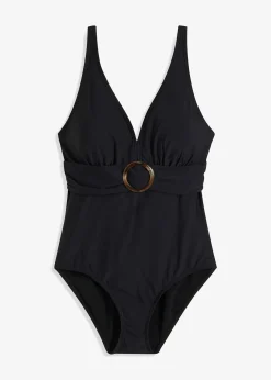 bonprix Maillot 1 pièce sculptant, maintien léger, encolure V|Femme Maillots De Bain Gainants|Maillots 1 Pièce