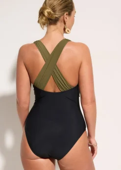 Femme bonprix Maillots De Bain Gainants|Maillots 1 Pièce|Maillot 1 pièce sculptant, maintien léger, encolure V