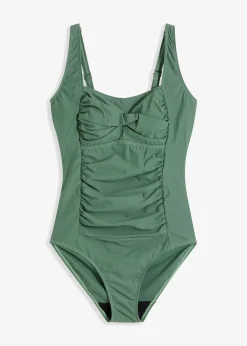 bonprix Maillot 1 pièce sculptant style croisé, maintien modéré|Femme Maillots De Bain Gainants|Maillots 1 Pièce