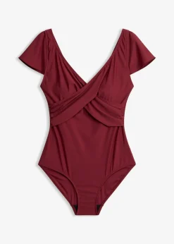 bonprix Maillot 1 pièce sculptant style croisé, maintien léger|Femme Maillots De Bain Gainants|Maillots 1 Pièce