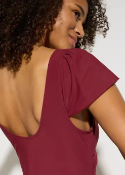 bonprix Maillot 1 pièce sculptant style croisé, maintien léger|Femme Maillots De Bain Gainants|Maillots 1 Pièce