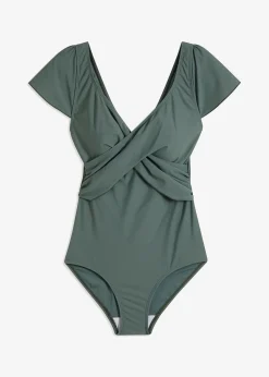 Femme bonprix Maillots De Bain Gainants|Maillots 1 Pièce|Maillot 1 pièce sculptant style croisé, maintien léger