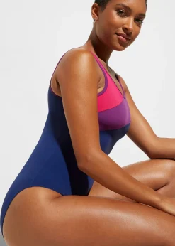 Femme bonprix Maillots De Bain Sport|Maillots 1 Pièce|Maillot de natation séchage rapide avec empiècements contrastants
