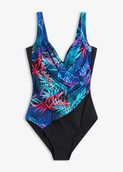 bonprix Maillot 1 pièce sculptant croisé, maintien léger|Femme Maillots De Bain Gainants|Maillots 1 Pièce