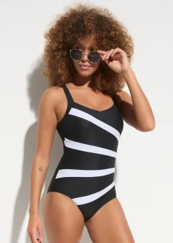 bonprix Maillot sculptant à empiècement, maintien modéré|Femme Maillots De Bain Sport|Maillots De Bain Gainants