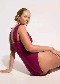 bonprix Maillot sculptant à larges bretelles, maintien léger|Femme Maillots De Bain Gainants|Maillots 1 Pièce