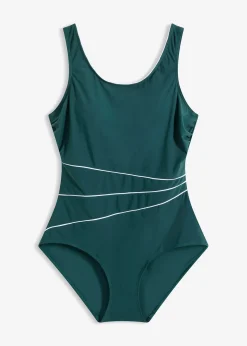 bonprix Maillot sculptant avec coutures décoratives, maintien léger|Femme Maillots De Bain Gainants|Maillots 1 Pièce