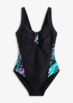 Femme bonprix Maillots De Bain Gainants|Maillots 1 Pièce|Maillot sculptantavec empiècement imprimés, maintien modéré