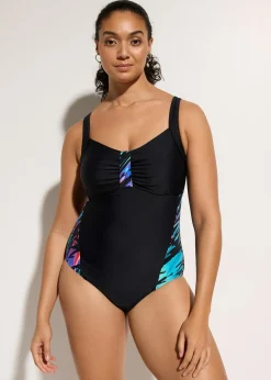 Femme bonprix Maillots De Bain Gainants|Maillots 1 Pièce|Maillot sculptantavec empiècement imprimés, maintien modéré