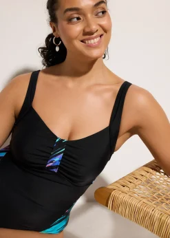 Femme bonprix Maillots De Bain Gainants|Maillots 1 Pièce|Maillot sculptantavec empiècement imprimés, maintien modéré