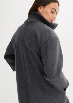 bonprix Manteau court aspect laine|Femme Vestes & Manteaux