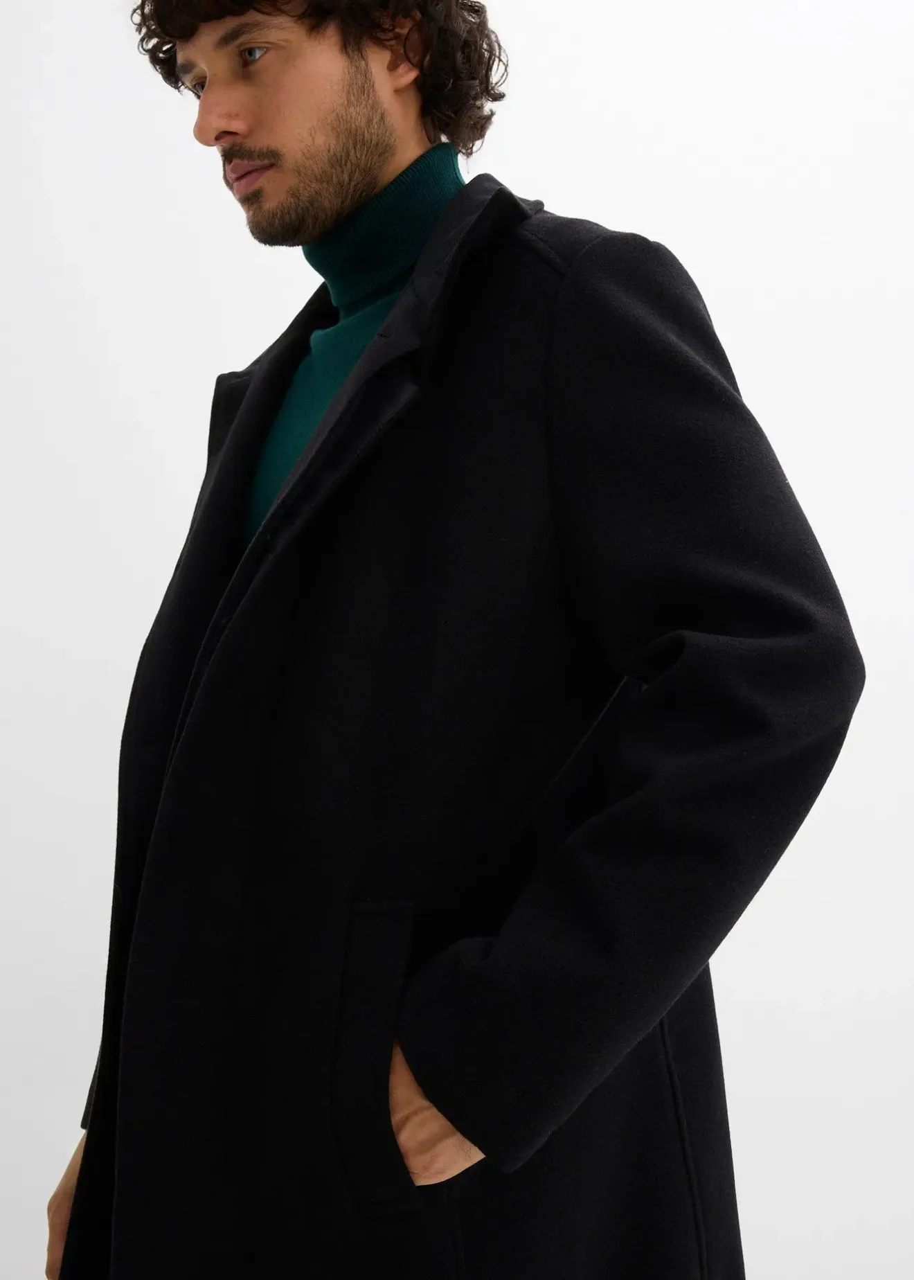 bonprix Manteau court aspect laine|Homme Vestes