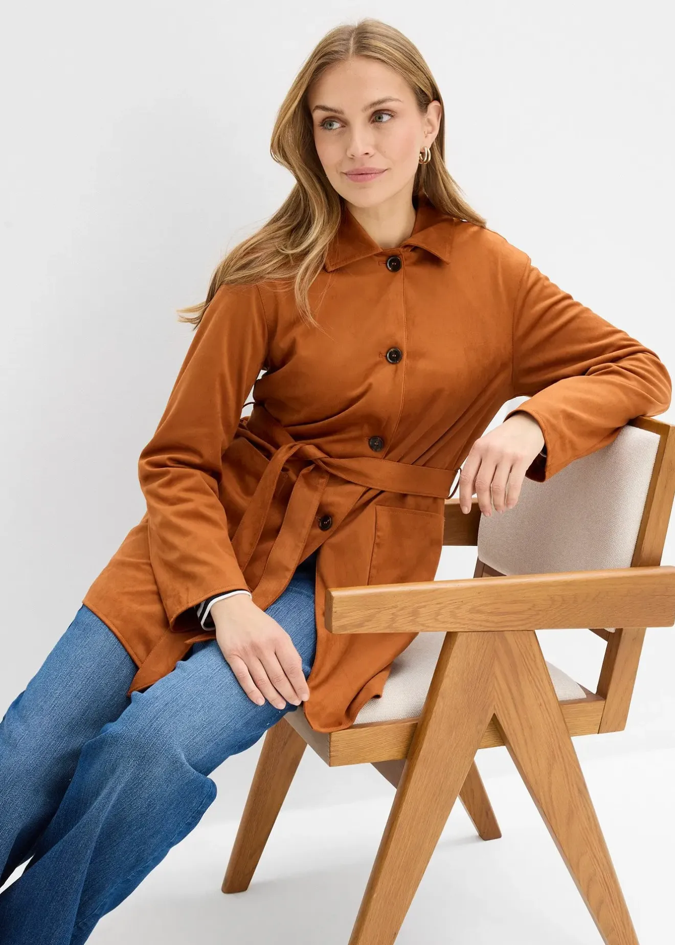 Femme bonprix Vestes & Manteaux|Manteau court avec ceinture