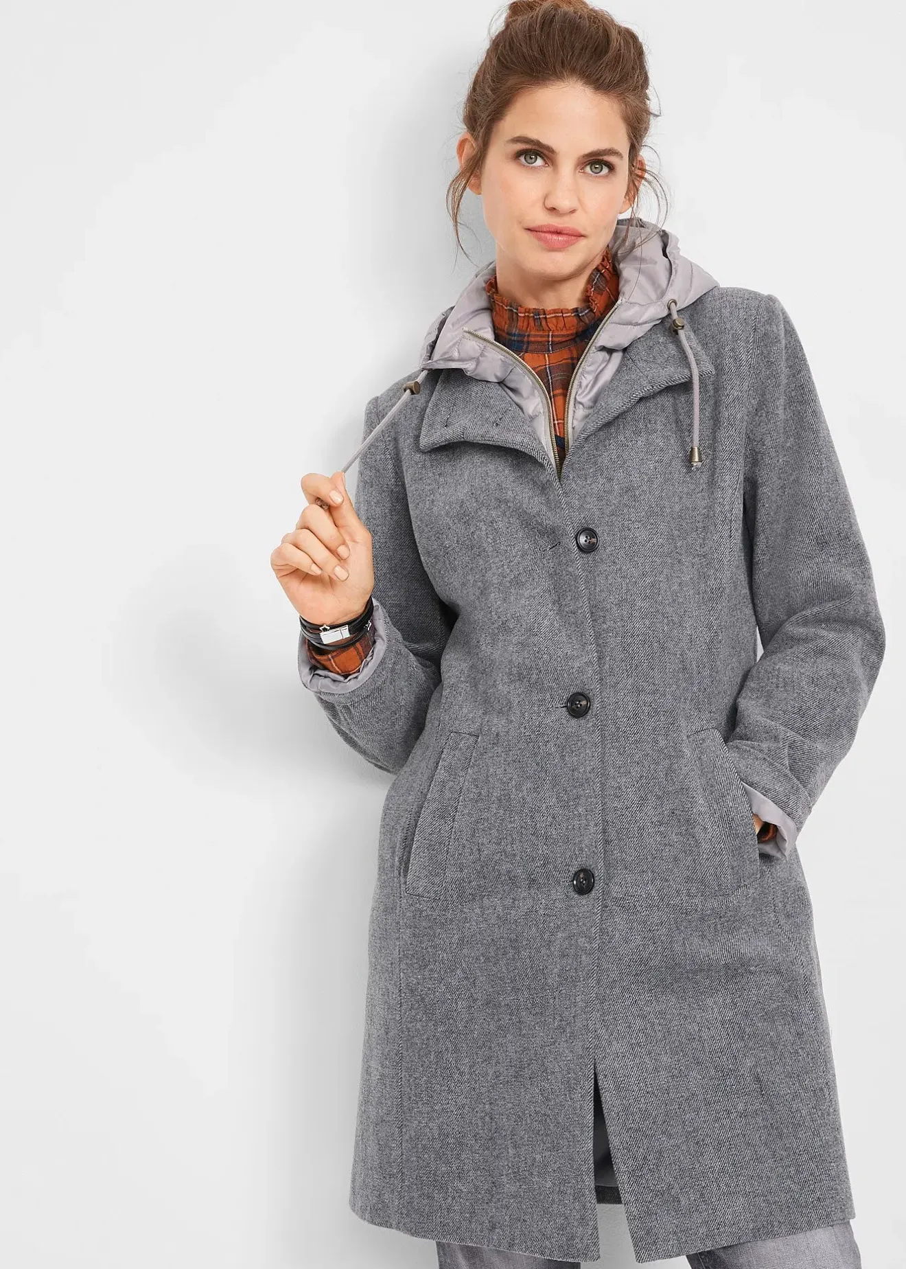 bonprix Manteau court d’hiver, style 2en1|Femme Vestes & Manteaux