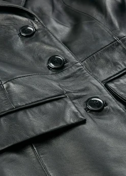 Femme bonprix Premium|Vestes & Manteaux|Manteau court en cuir nappa d’agneau