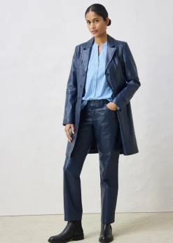 Femme bonprix Premium|Vestes & Manteaux|Manteau court en cuir nappa d’agneau