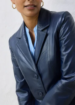 Femme bonprix Premium|Vestes & Manteaux|Manteau court en cuir nappa d’agneau