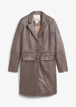 bonprix Manteau court en cuir nappa d’agneau|Femme Premium|Vestes & Manteaux