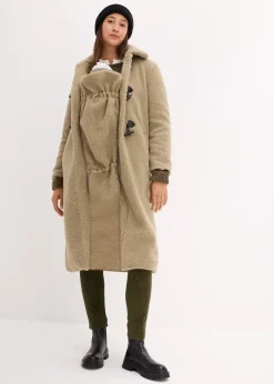 bonprix Manteau de grossesse en sherpa avec empiècement de portage|Femme Femme Enceinte