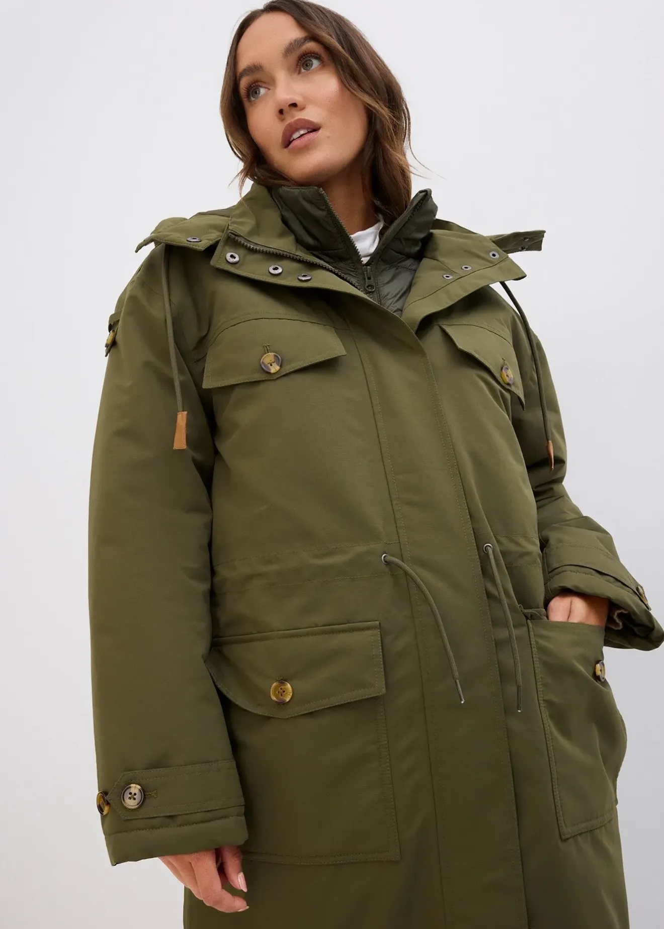 bonprix Manteau d’hiver, style 2-en-1|Femme Vestes & Manteaux