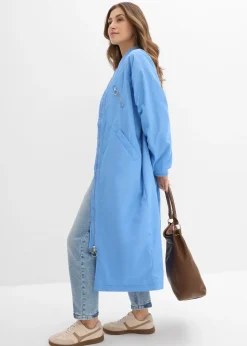 bonprix Manteau léger avec col en bord-côtes|Femme Vestes & Manteaux