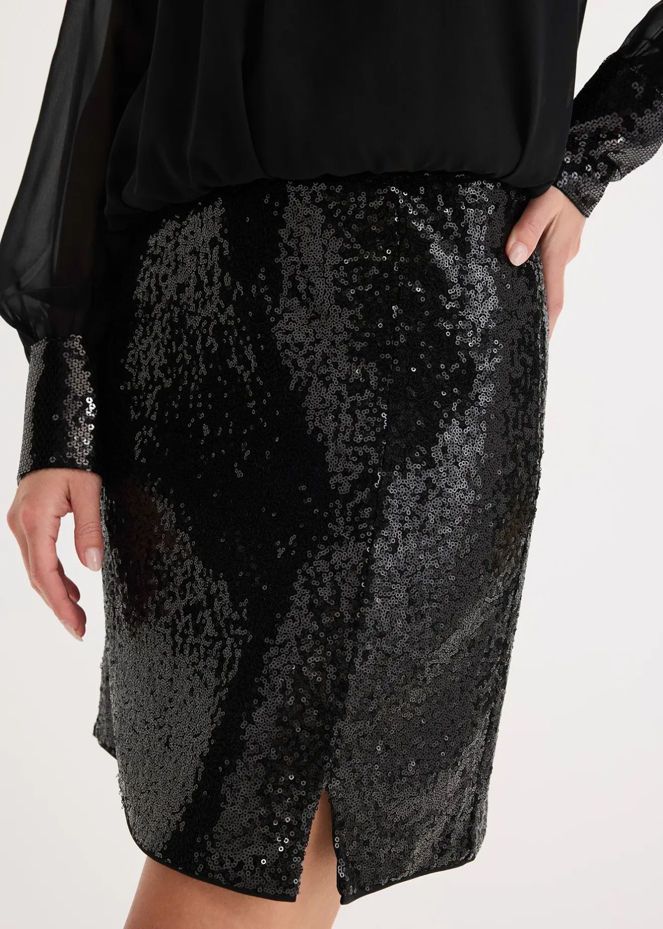 Femme bonprix Jupes|Mini-jupe à sequins