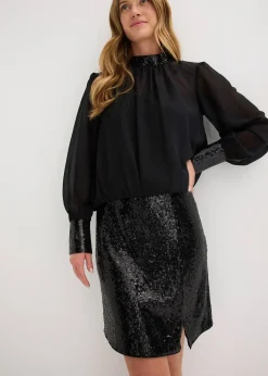 Femme bonprix Jupes|Mini-jupe à sequins