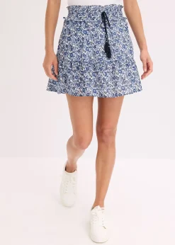 Femme bonprix Jupes|Mini-jupe bohème en coton léger