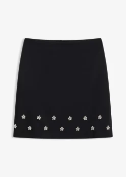 Femme bonprix Jupes|Mini-jupe en coton mélangé