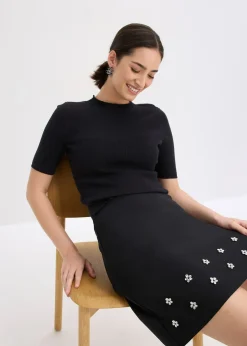 Femme bonprix Jupes|Mini-jupe en coton mélangé