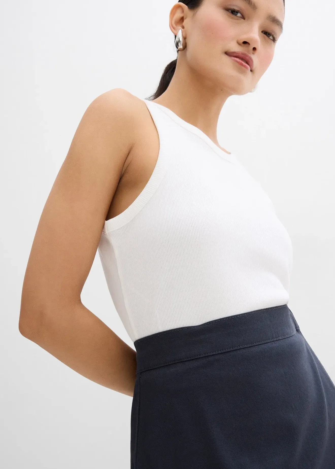 Femme bonprix Jupes|Mini-jupe en twill