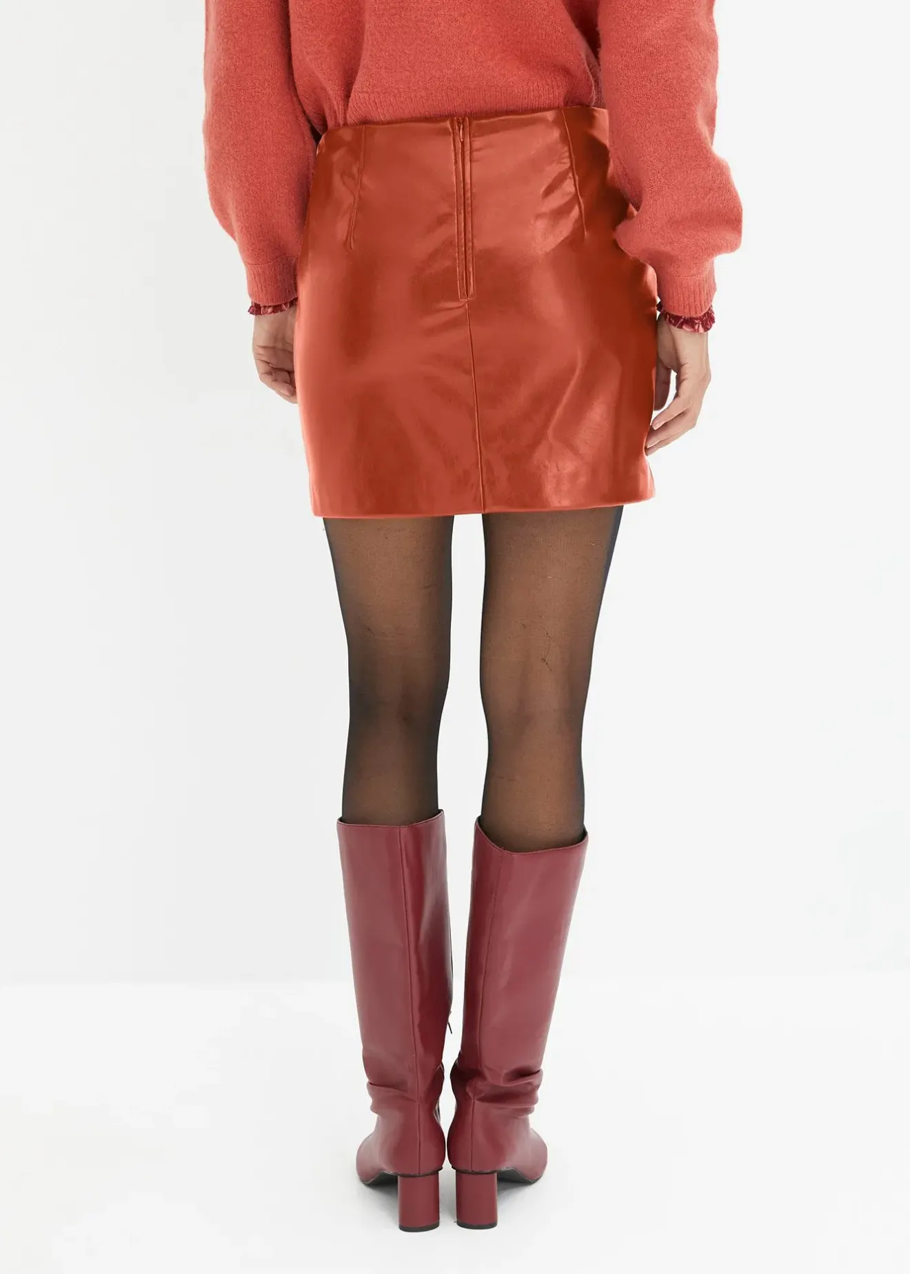 Femme bonprix Jupes|Mini-jupe enduite