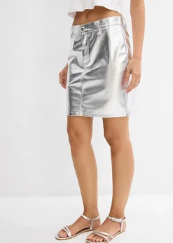 bonprix Mini-jupe métallisée|Femme Jupes