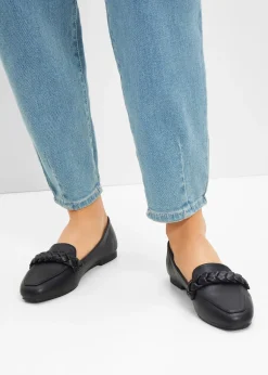 bonprix Mocassins à détail tressé|Femme Loafers|Slippers & Mocassins